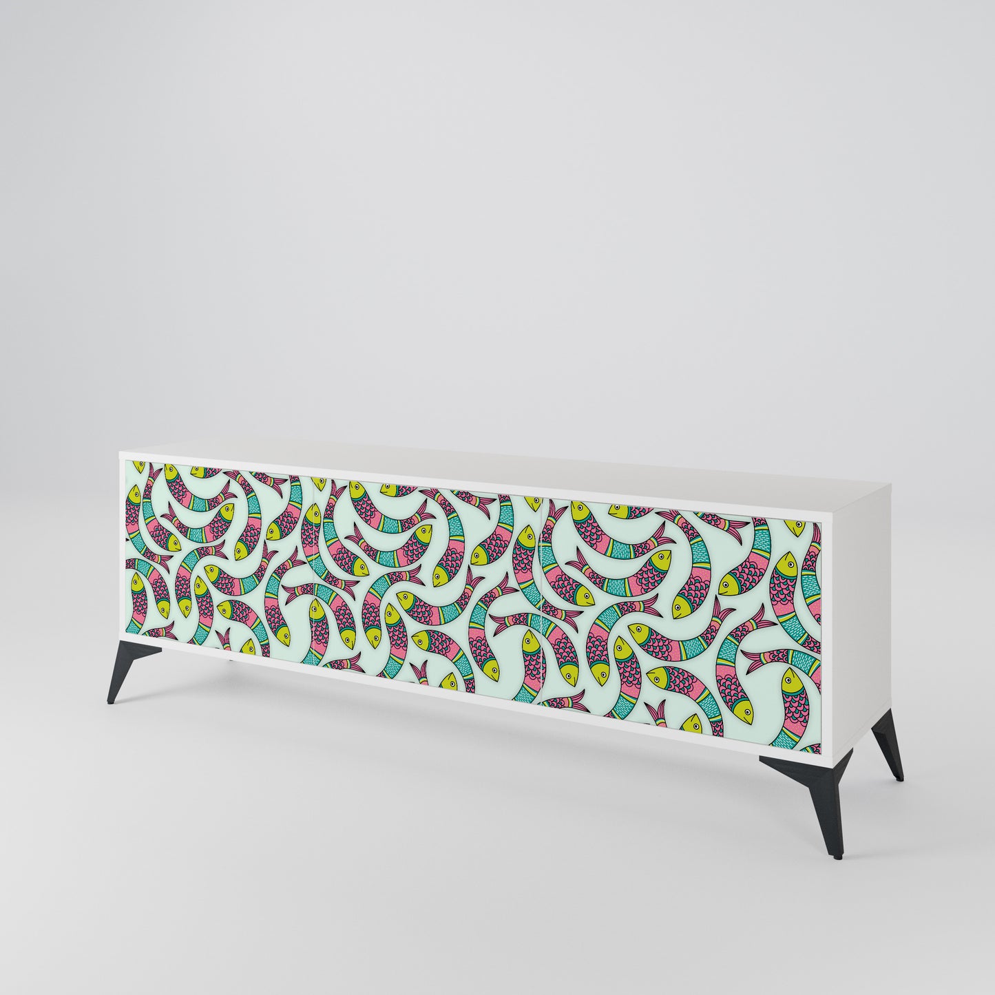 INDIAN FISH 3-Door TV Cabinet