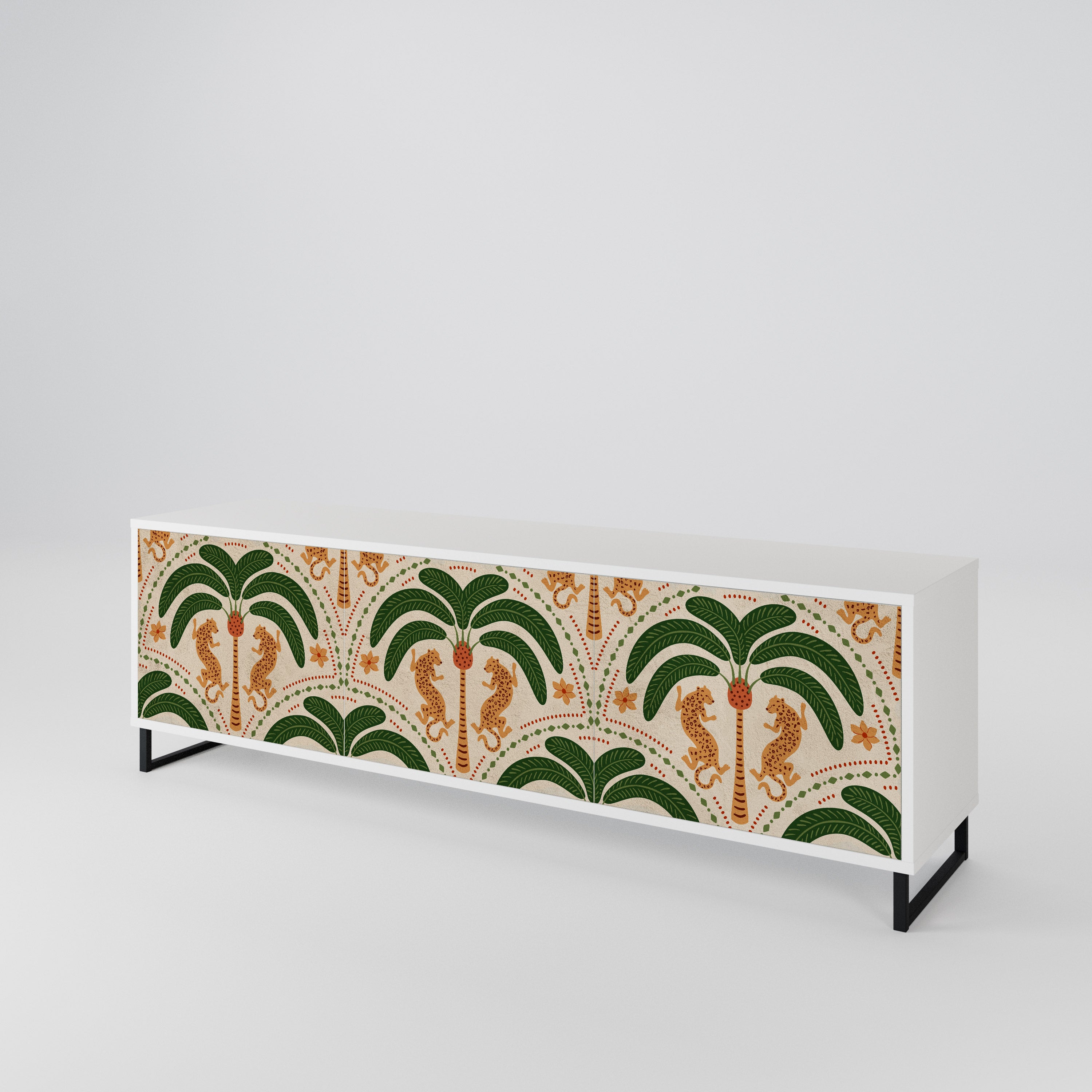 DANCING PREDATORS 3-Door TV Cabinet