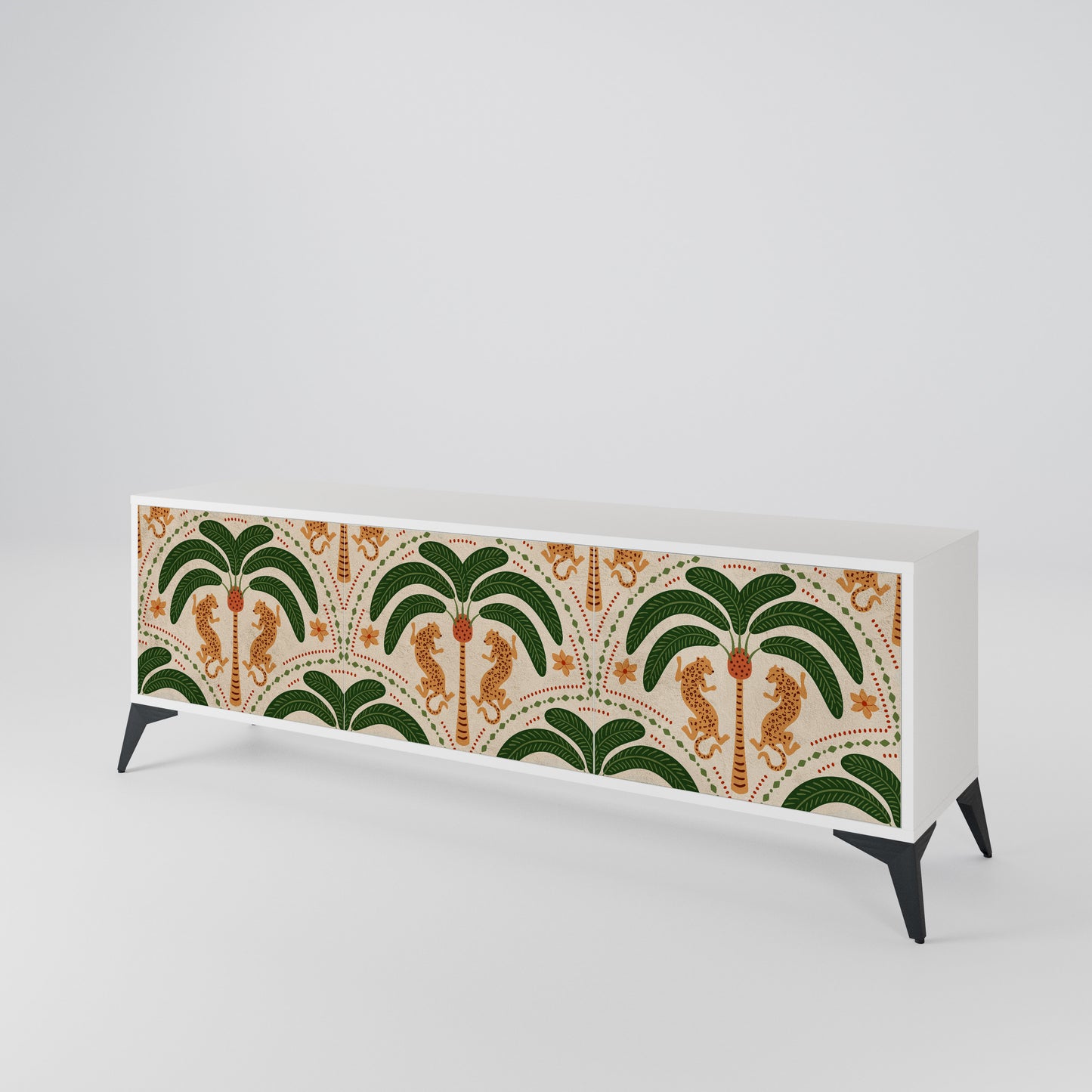 DANCING PREDATORS 3-Door TV Cabinet