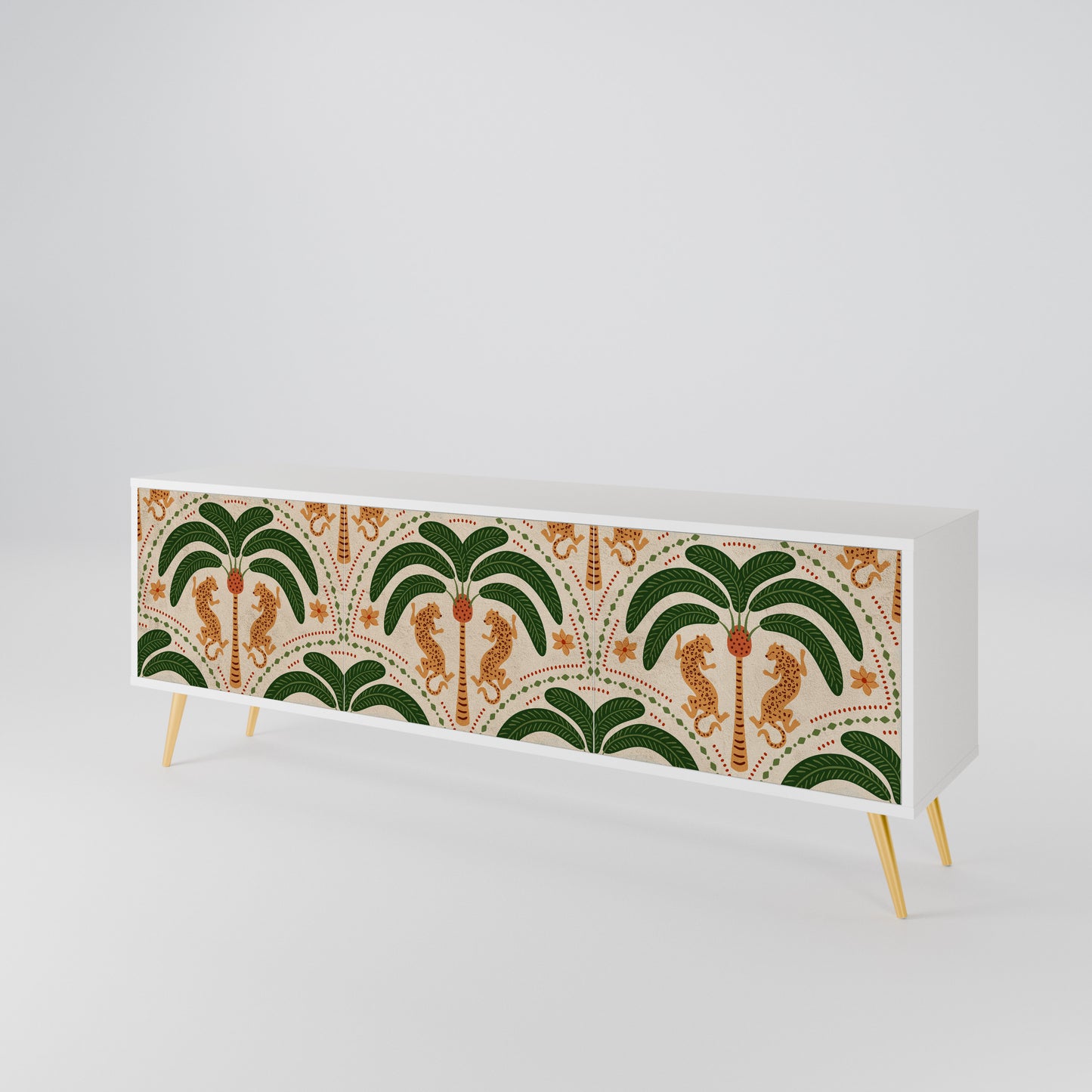DANCING PREDATORS 3-Door TV Cabinet