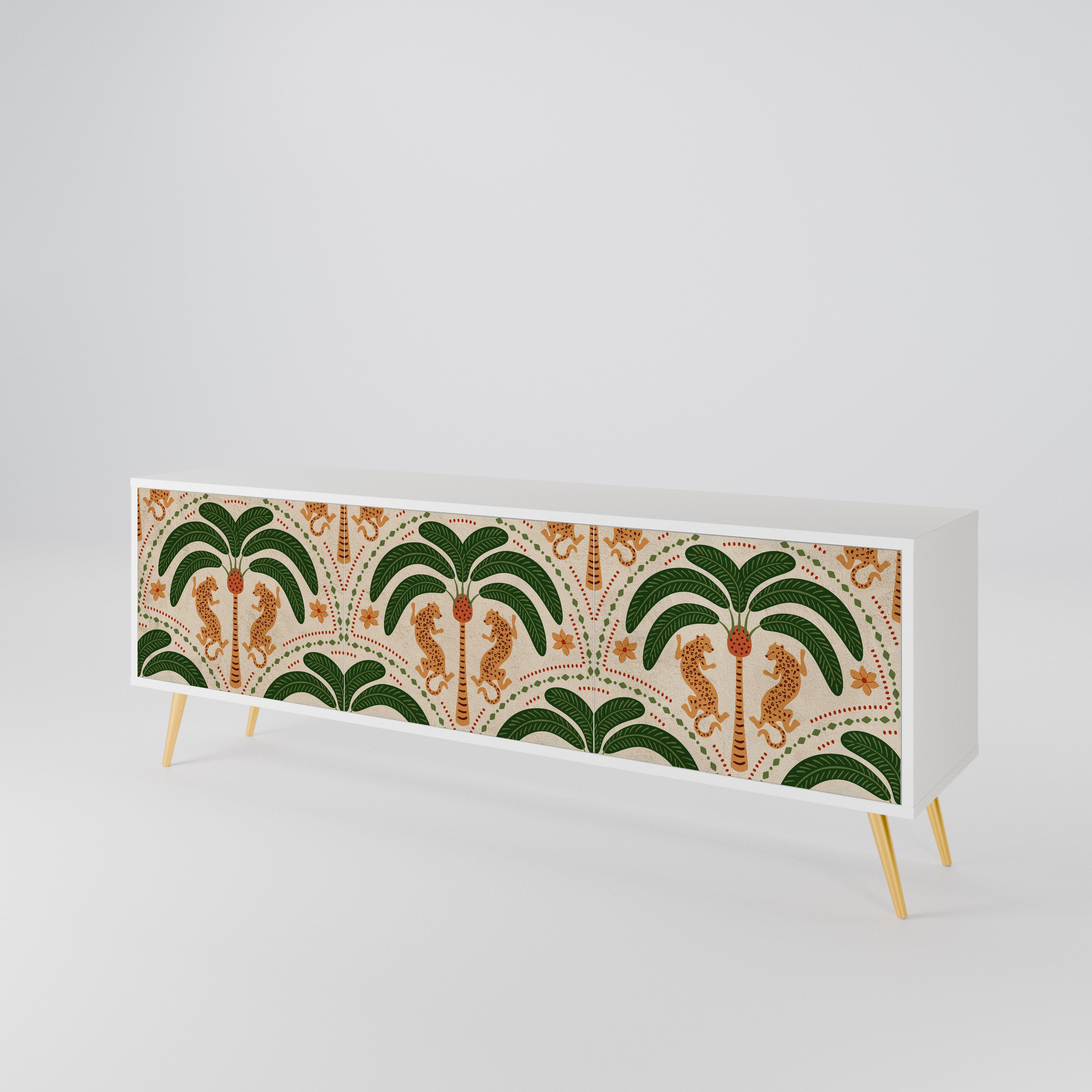 DANCING PREDATORS 3-Door TV Cabinet