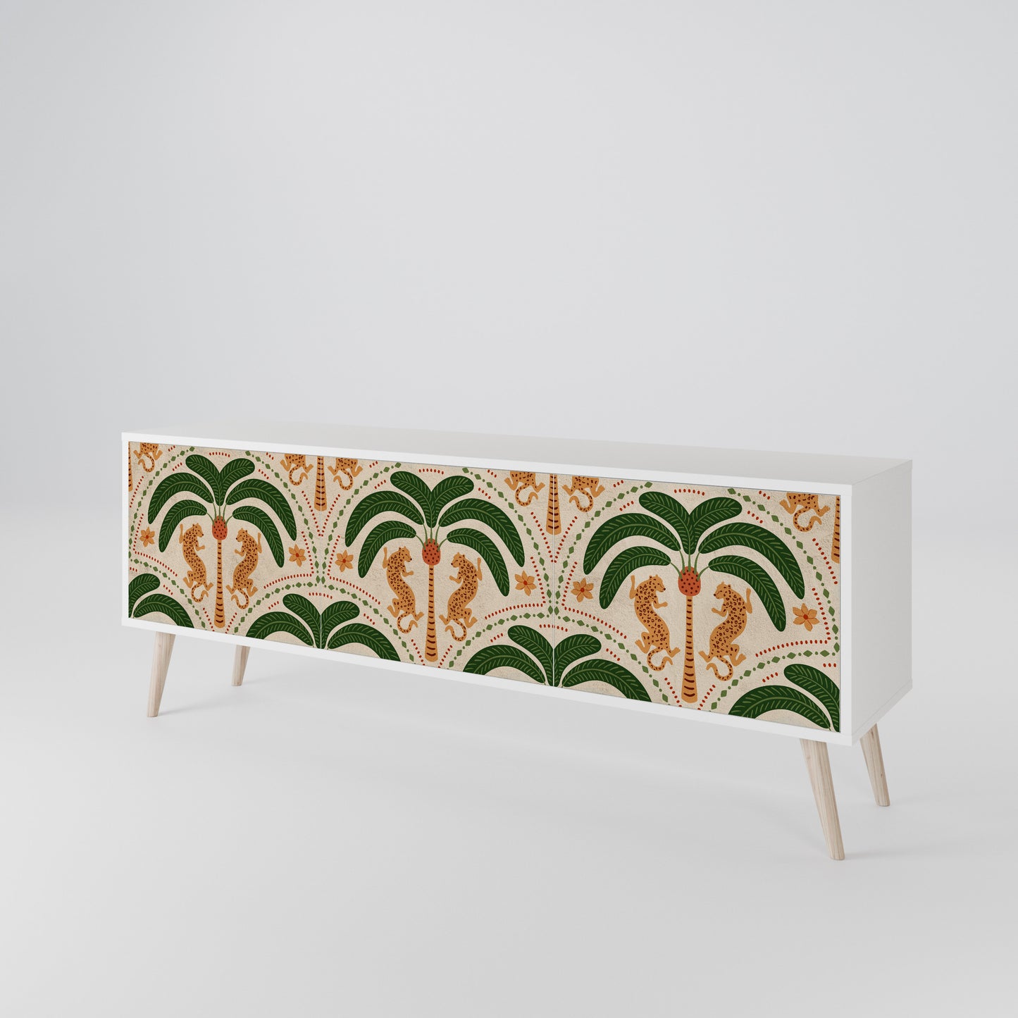 DANCING PREDATORS 3-Door TV Cabinet