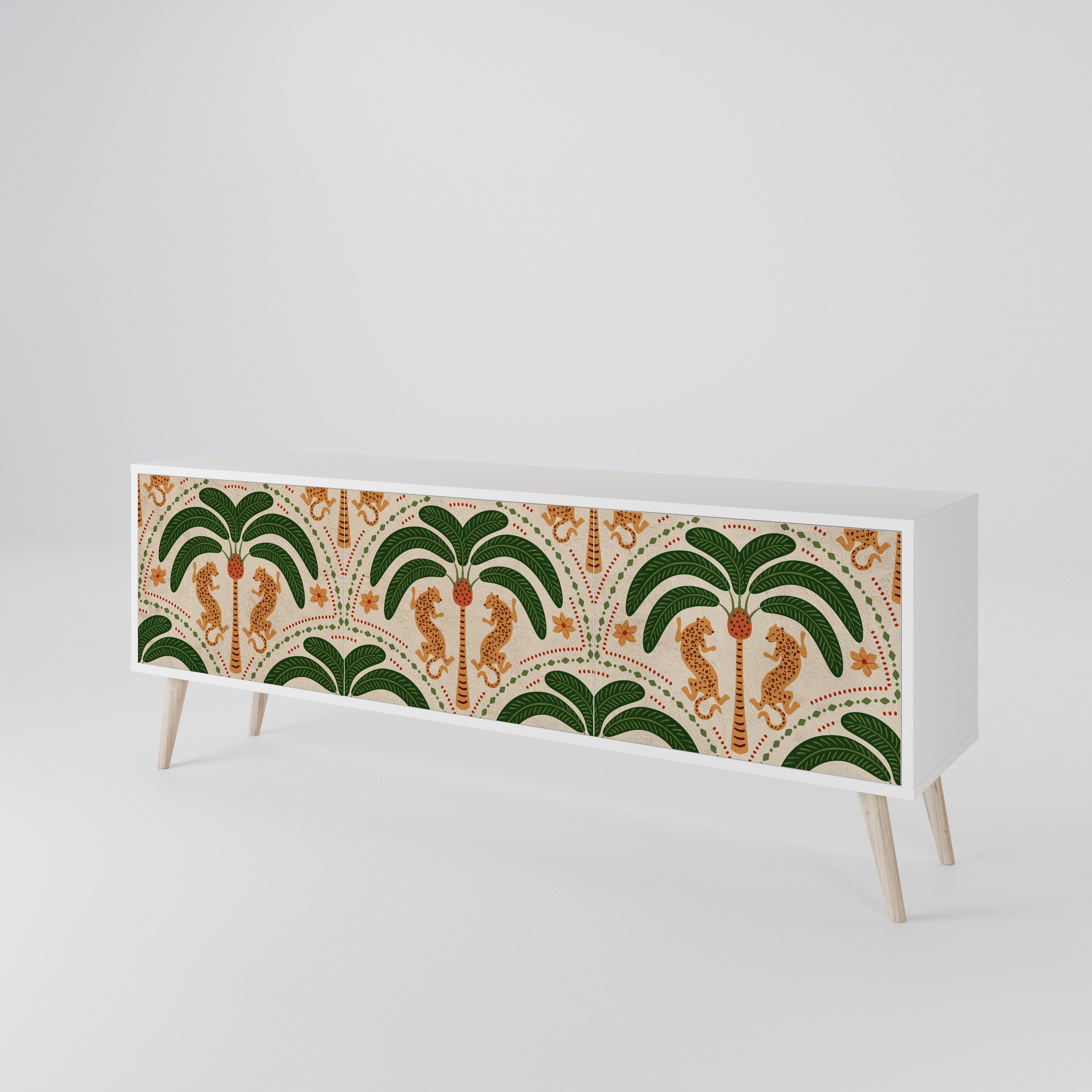 DANCING PREDATORS 3-Door TV Cabinet
