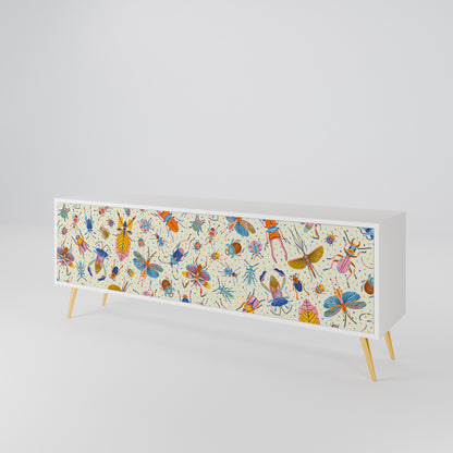 COLORFUL INSECTS 3-Door TV Cabinet