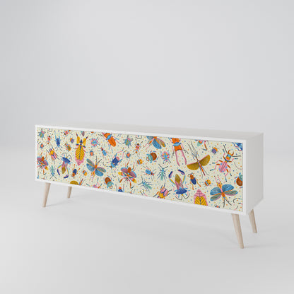 COLORFUL INSECTS 3-Door TV Cabinet