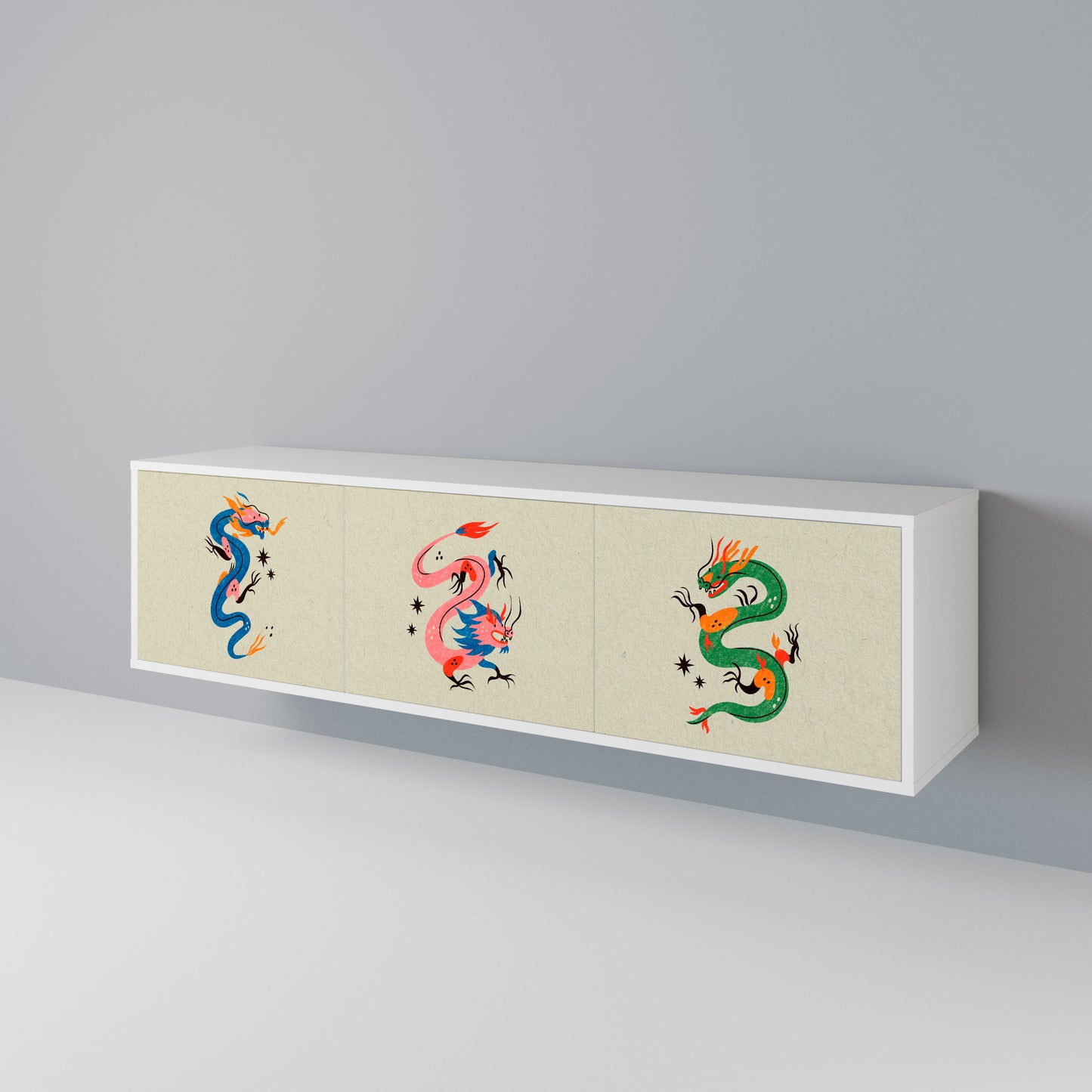 MYTHOLOGICAL CREATURES 3-Door TV Cabinet
