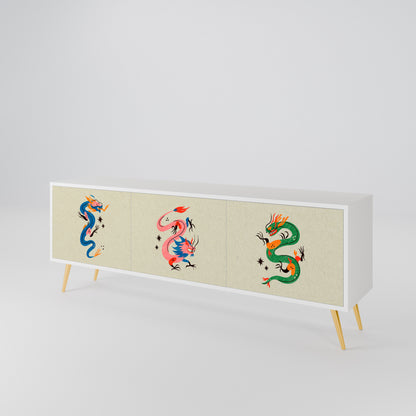 MYTHOLOGICAL CREATURES 3-Door TV Cabinet