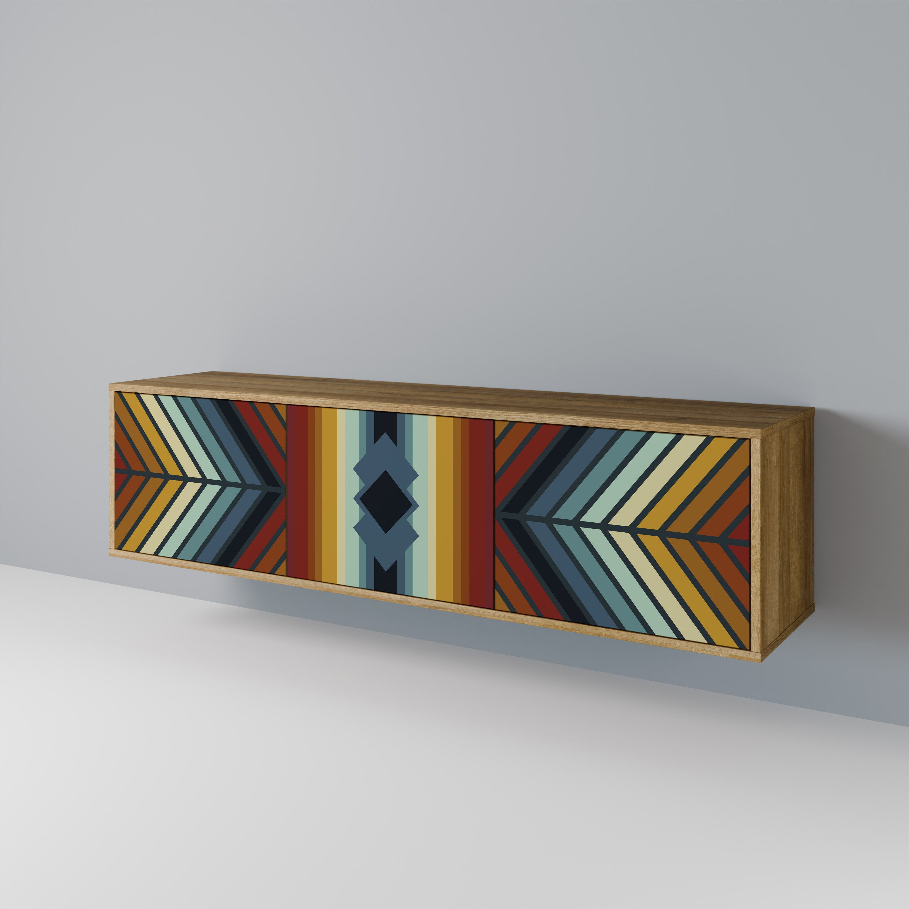 INDIGENOUS ZIGZAG 3-Door TV Cabinet