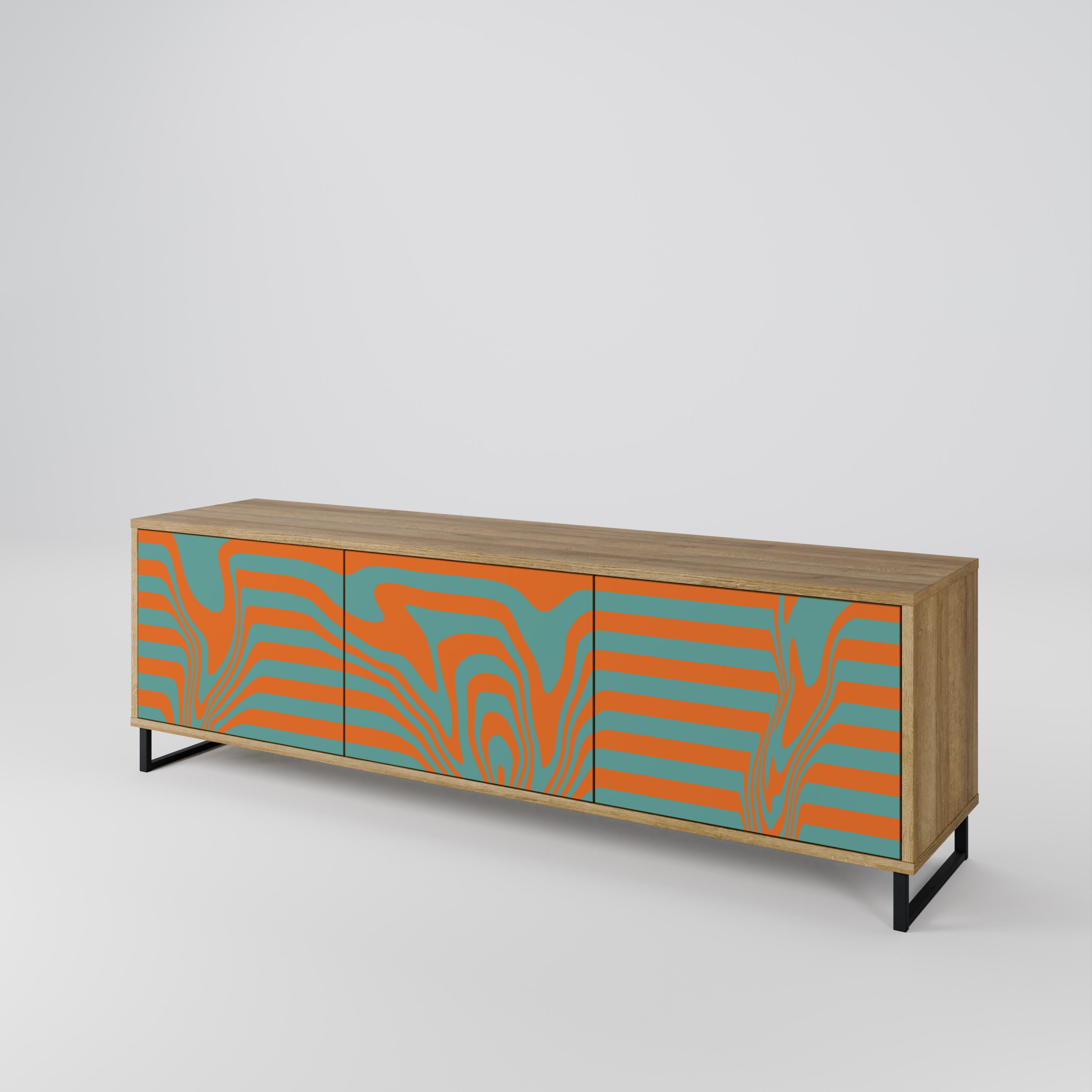 LINE COLLAPSE 3-Door TV Cabinet