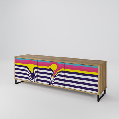 COLORFUL DIVERSION 3-Door TV Cabinet