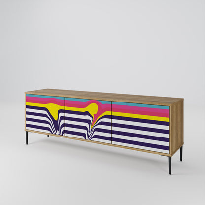COLORFUL DIVERSION 3-Door TV Cabinet