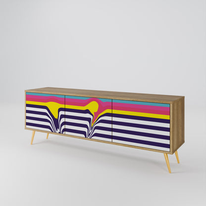 COLORFUL DIVERSION 3-Door TV Cabinet