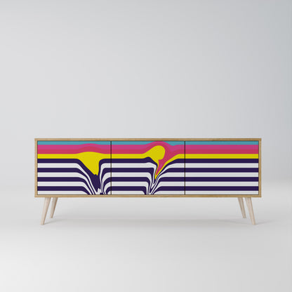 COLORFUL DIVERSION 3-Door TV Cabinet