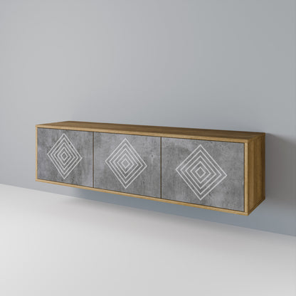 POLYGONAL ARTISTRY 3-Door TV Cabinet