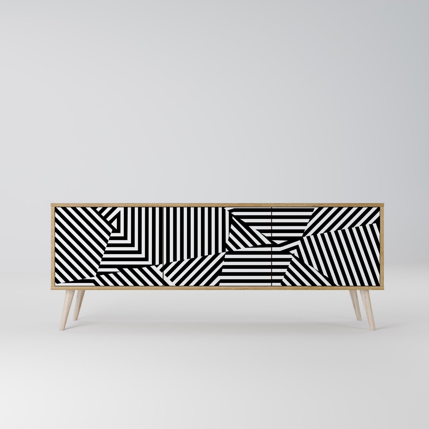 ILLUSIONARY LATTICE 3-Door TV Cabinet