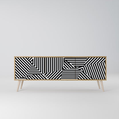 ILLUSIONARY LATTICE 3-Door TV Cabinet