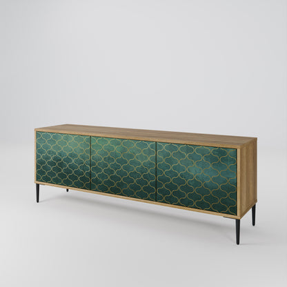 TESSELATED GREENERY 3-Door TV Cabinet
