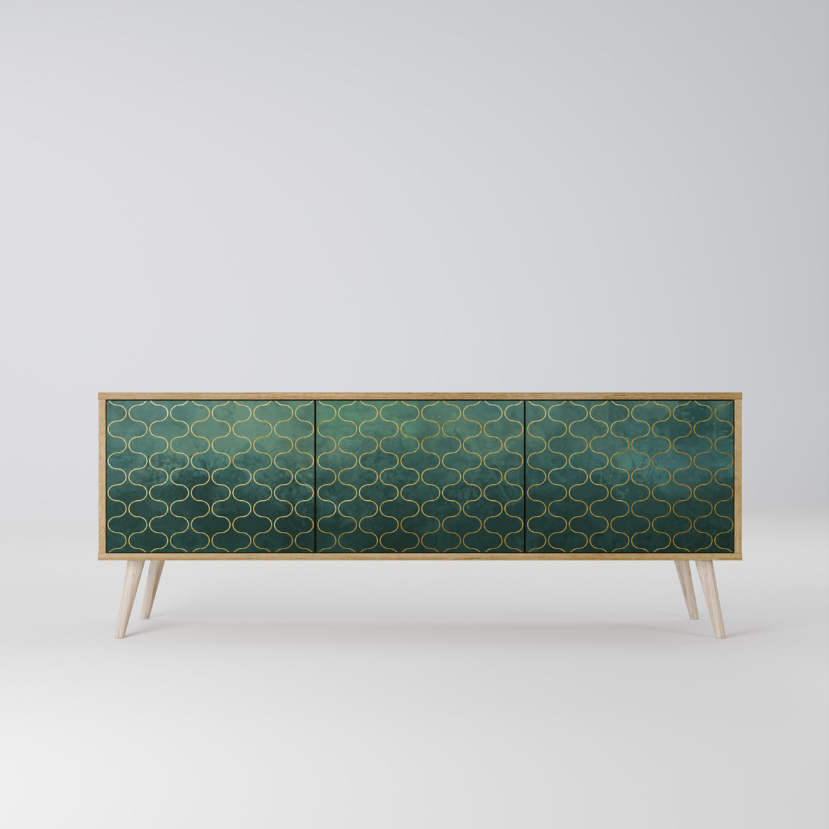 TESSELATED GREENERY 3-Door TV Cabinet