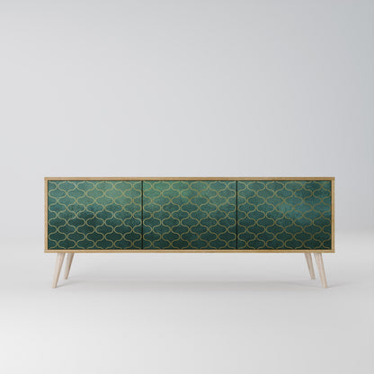 TESSELATED GREENERY 3-Door TV Cabinet