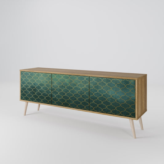 TESSELATED GREENERY 3-Door TV Cabinet