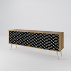 TESSELATED BLACKNESS 3-Door TV Cabinet