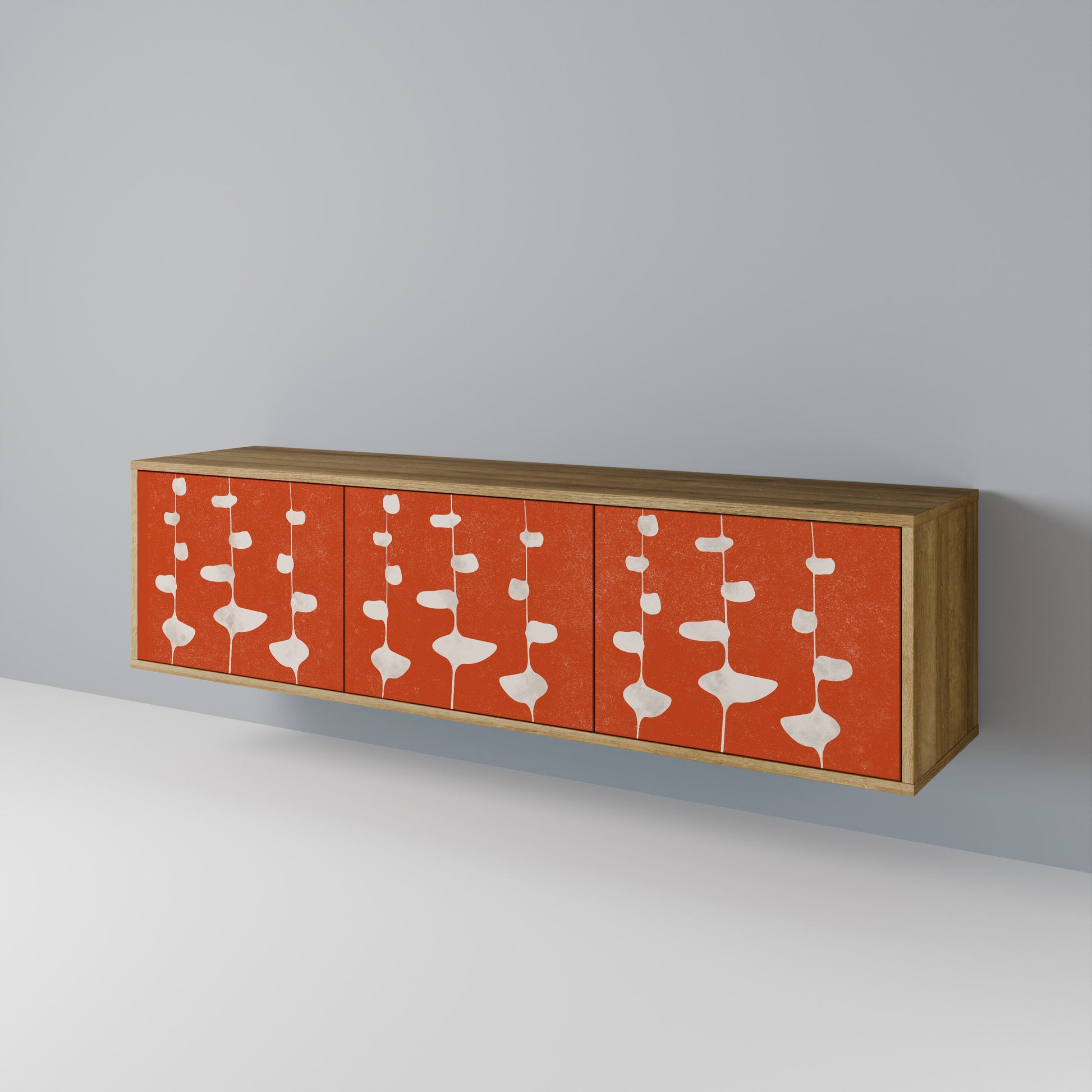 Meuble TV 3 portes COURAGE MOLD effet chêne