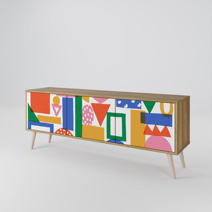 GEOMETRIC GLIMMER 3-Door TV Cabinet