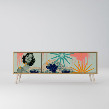KANAGAWA BEAUTY 3-Door TV Cabinet