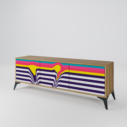 TONE COLLAPSE 3-Door TV Cabinet
