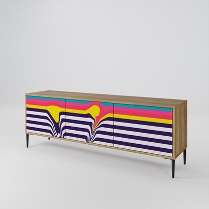 TONE COLLAPSE 3-Door TV Cabinet