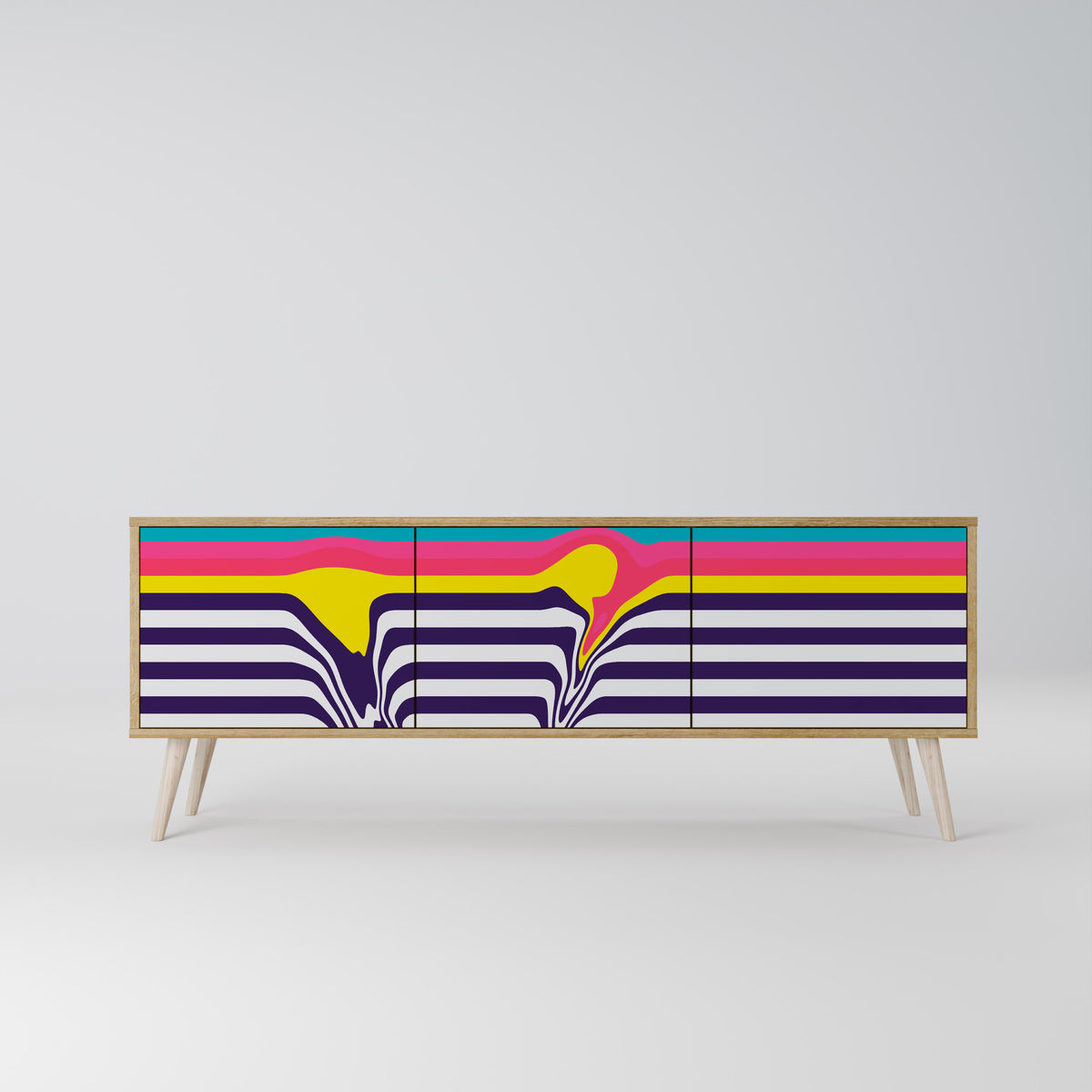 TONE COLLAPSE 3-Door TV Cabinet