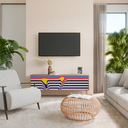 TONE COLLAPSE 3-Door TV Cabinet