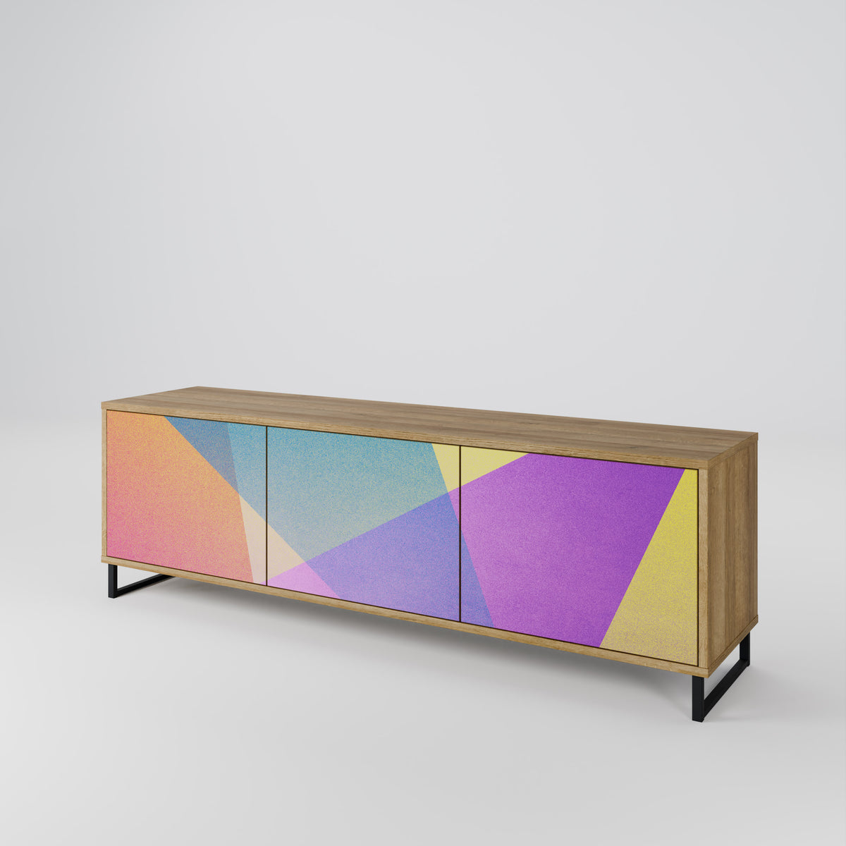 BRIGHT GEOMETRY 3-Door TV Cabinet