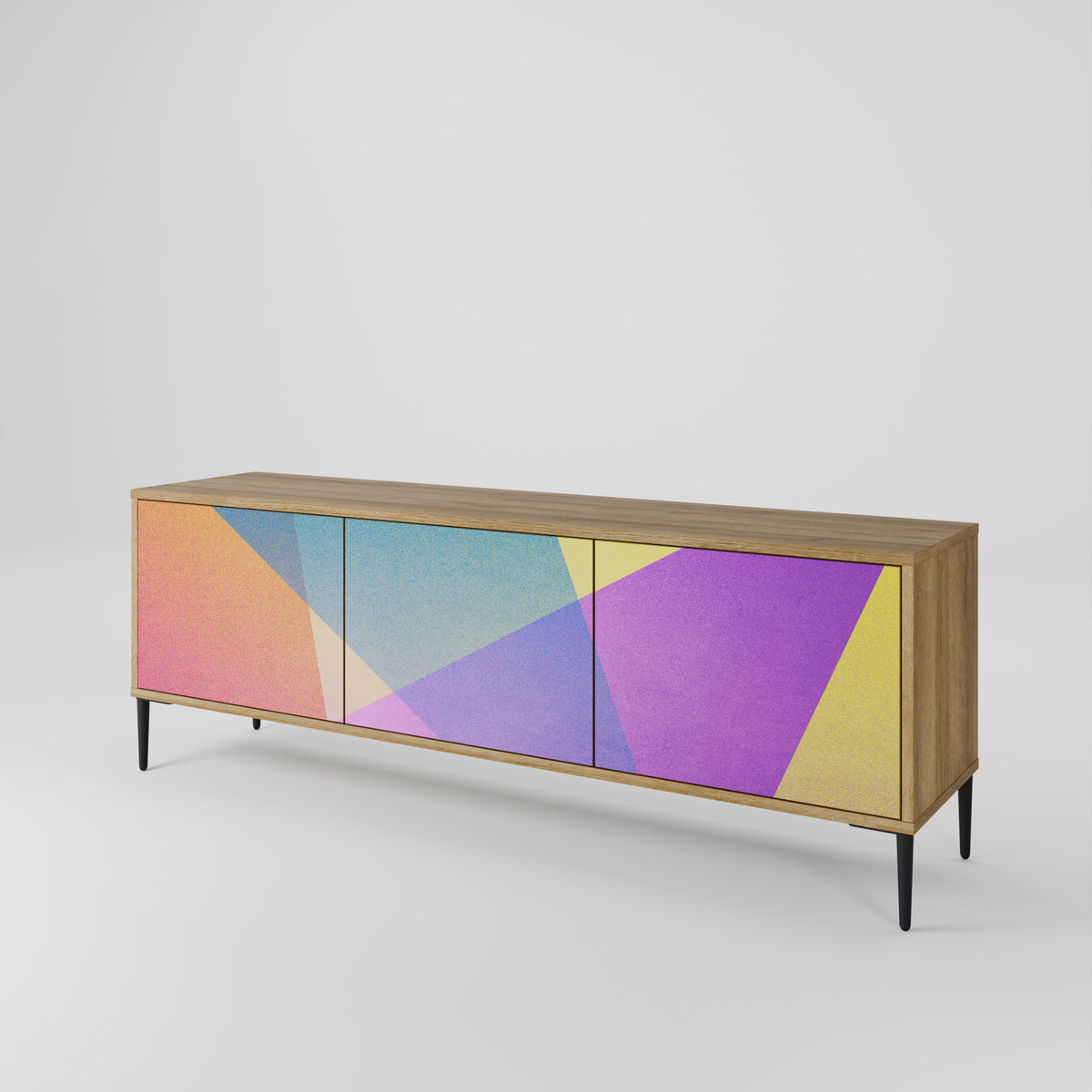 BRIGHT GEOMETRY 3-Door TV Cabinet