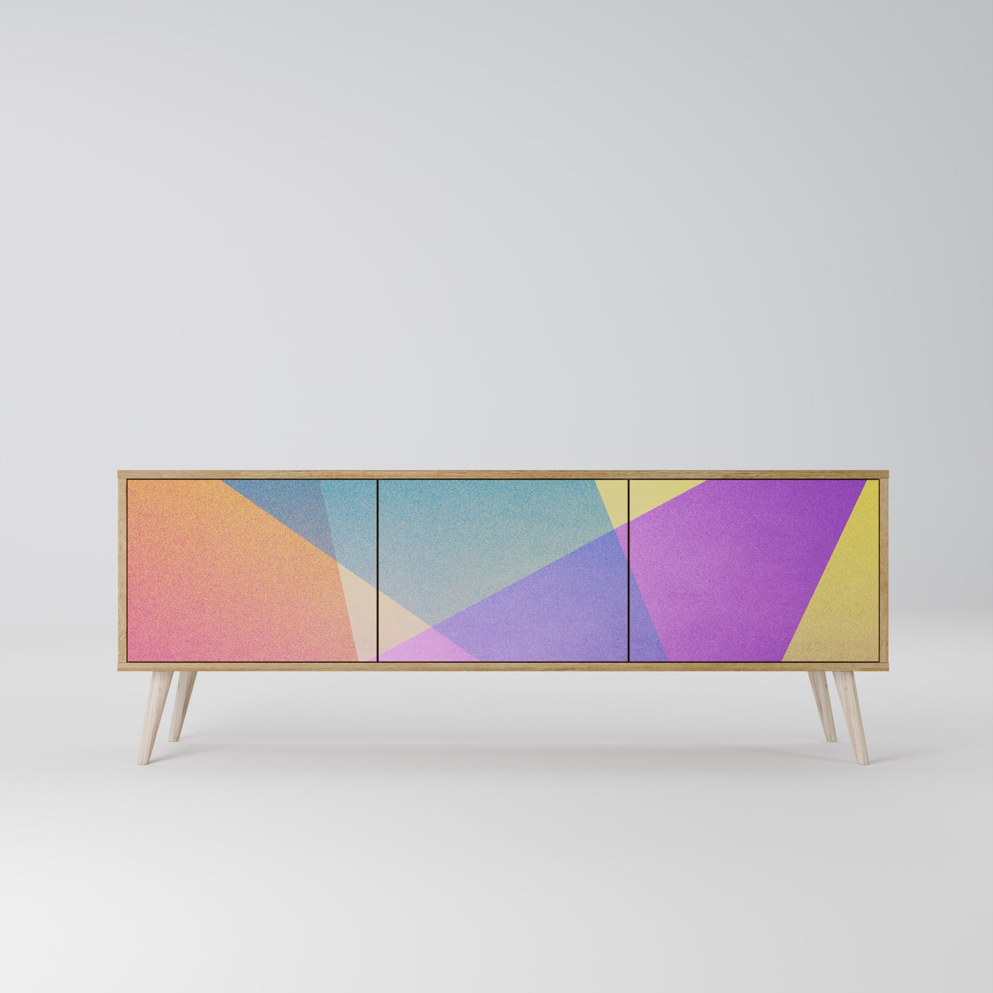 BRIGHT GEOMETRY 3-Door TV Cabinet