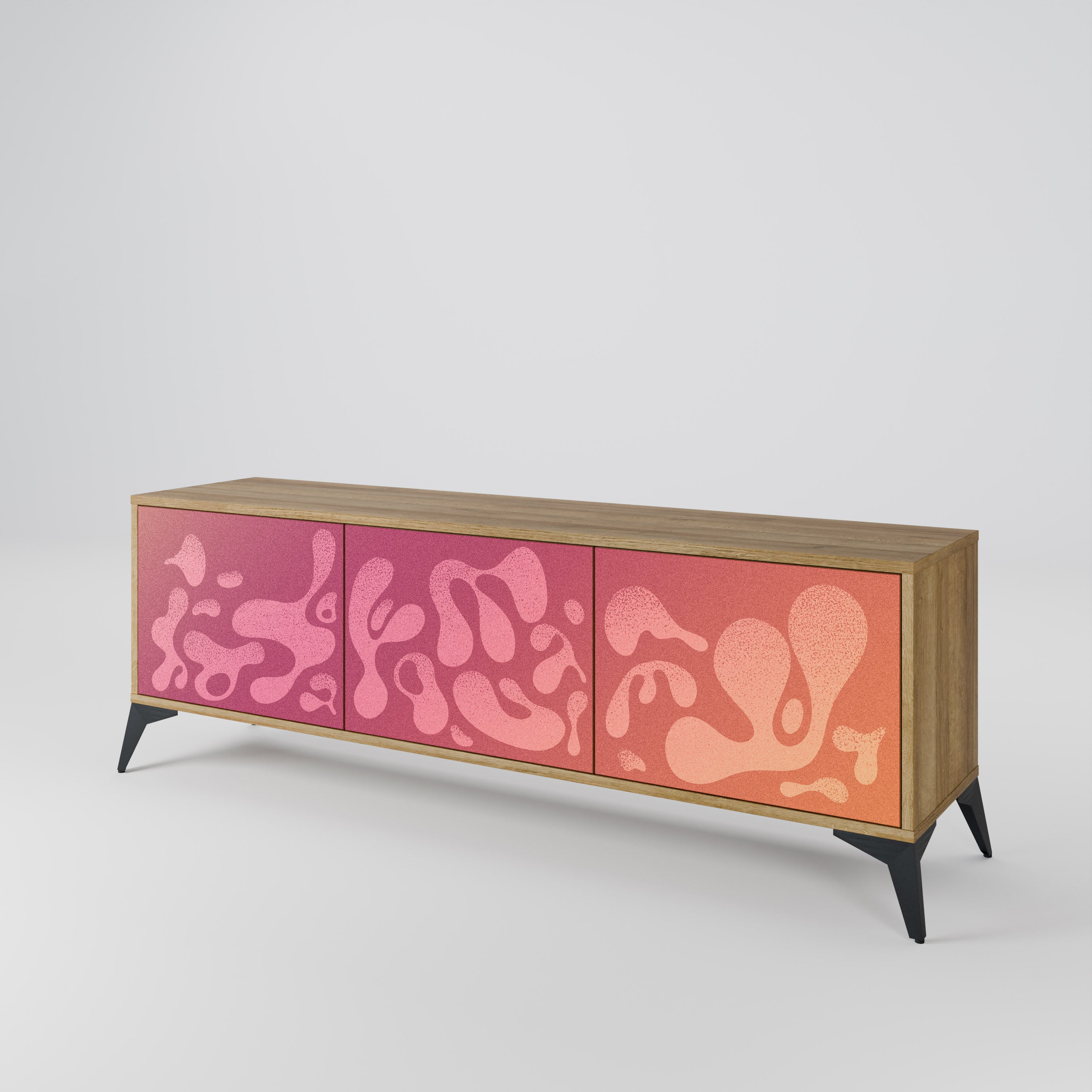 IRREGULAR PINK 3-Door TV Cabinet