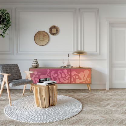 IRREGULAR PINK 3-Door TV Cabinet