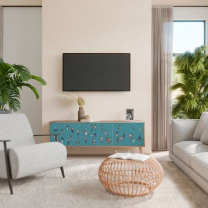 COLLECTIVE STREAM 3-Door TV Cabinet