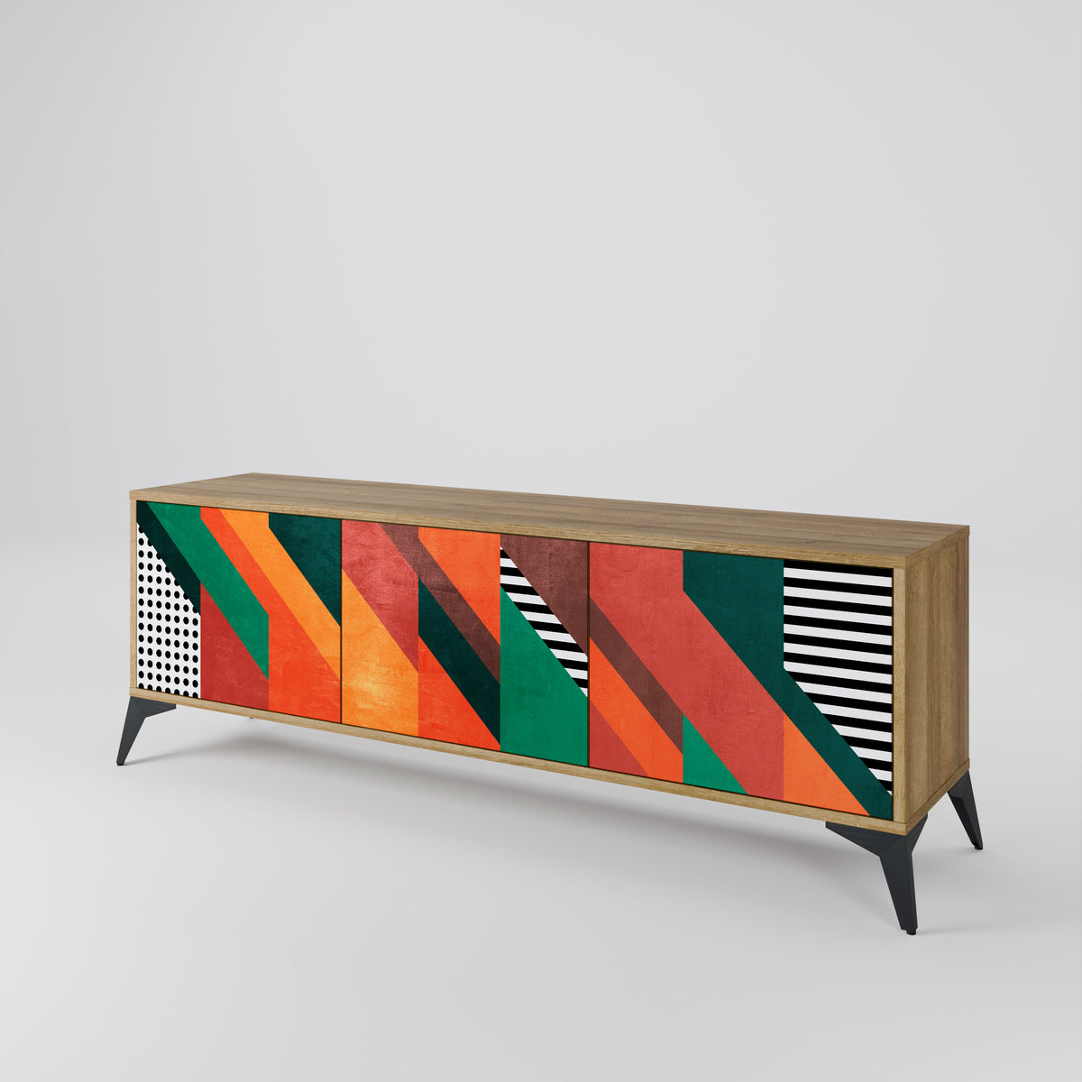 MAKESHIFT ARTISTRY 3-Door TV Cabinet