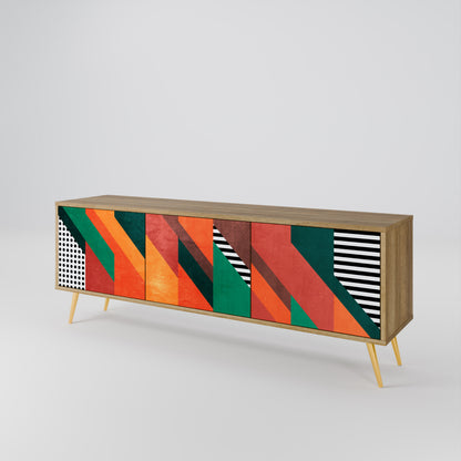 MAKESHIFT ARTISTRY 3-Door TV Cabinet