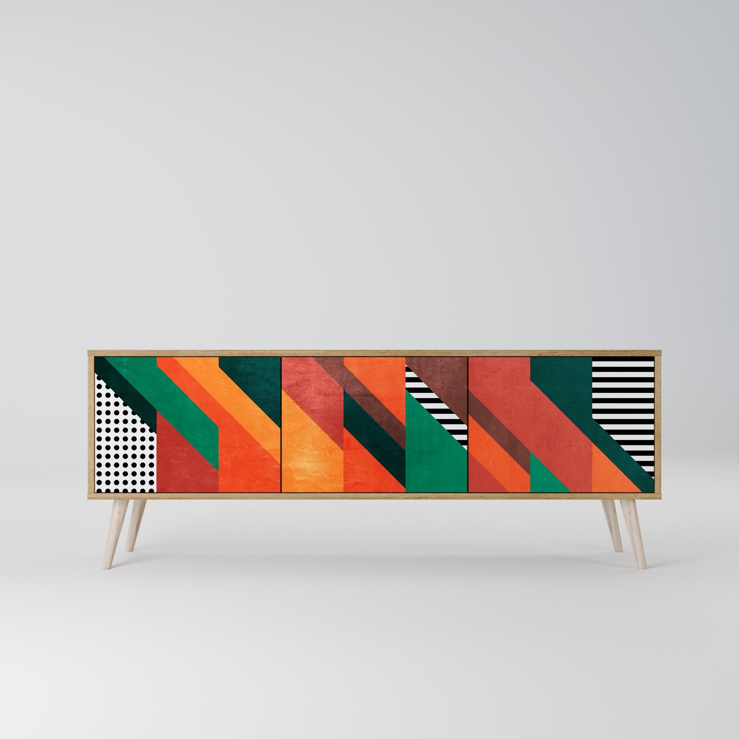 MAKESHIFT ARTISTRY 3-Door TV Cabinet