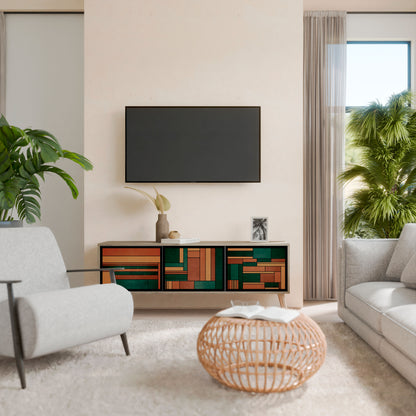 EARTHY FIGURES 3-Door TV Cabinet
