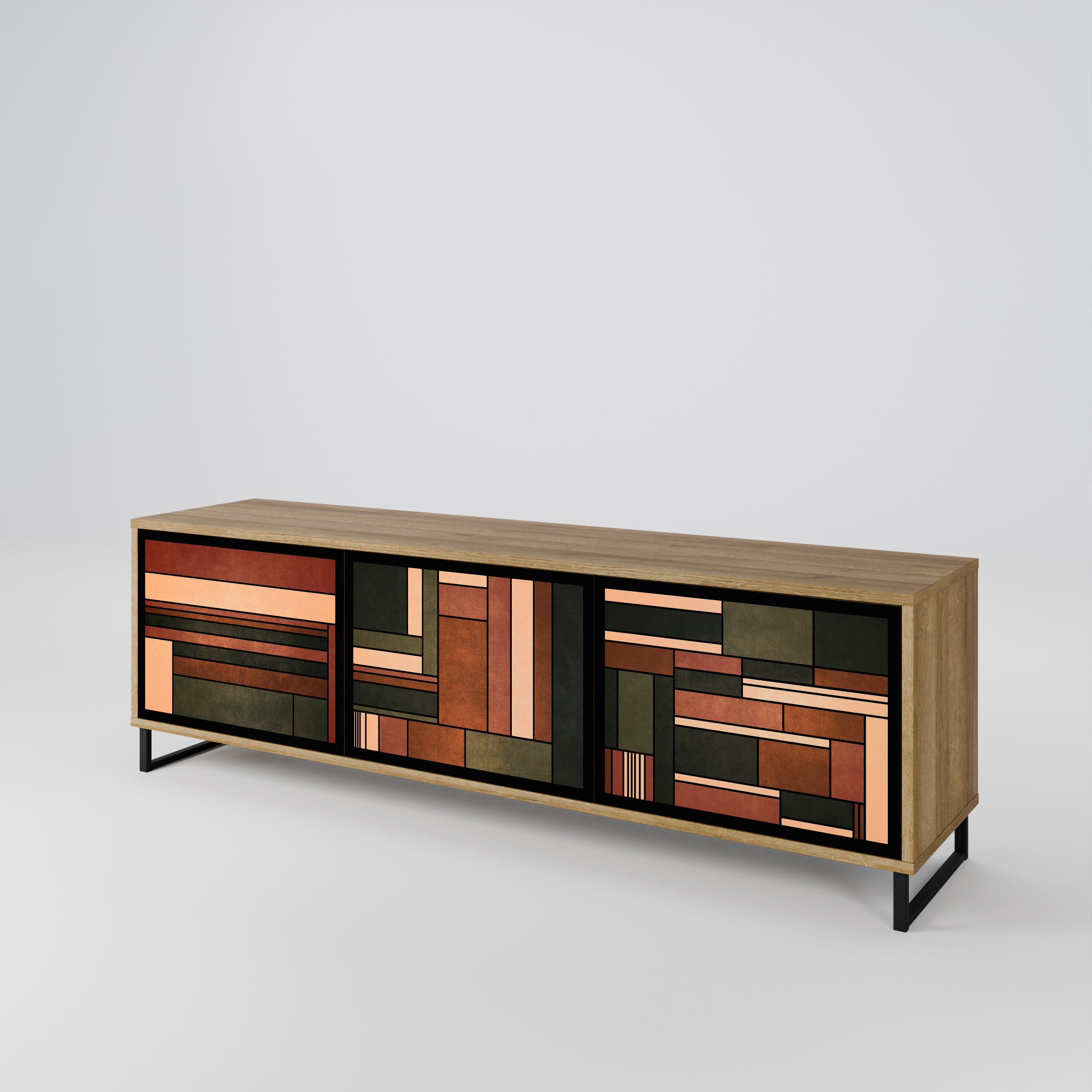 FIGURES OF NATURE 3-Door TV Cabinet