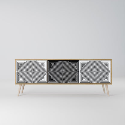 POLYGON ILLUSION 3-Door TV Cabinet