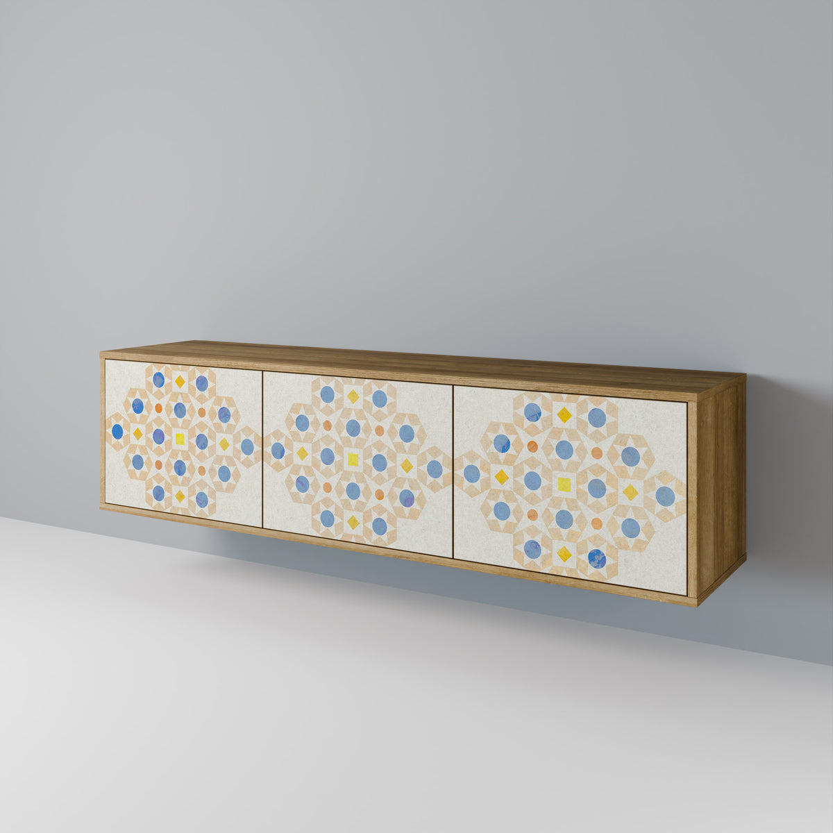 PATTERNED PRISM 3-Door TV Cabinet