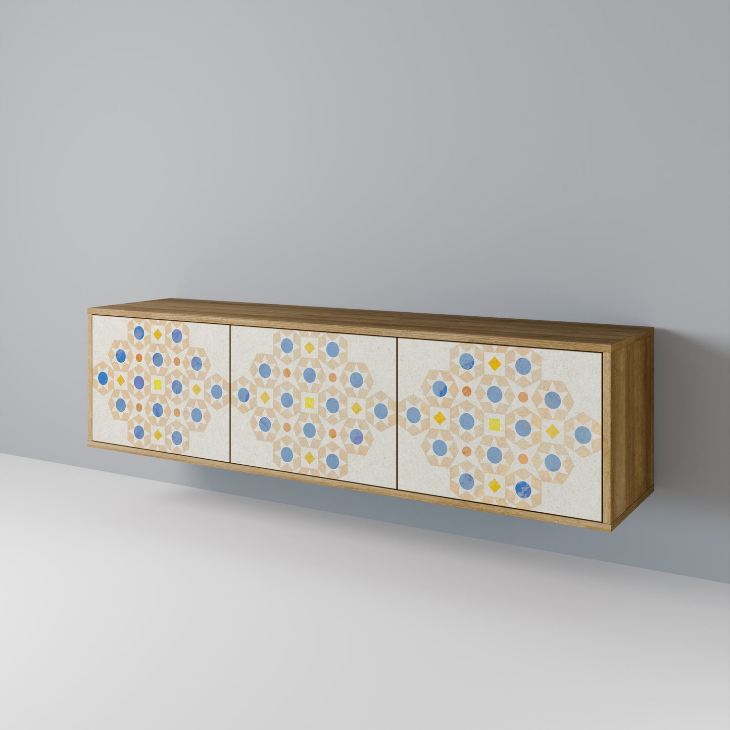 PATTERNED PRISM 3-Door TV Cabinet
