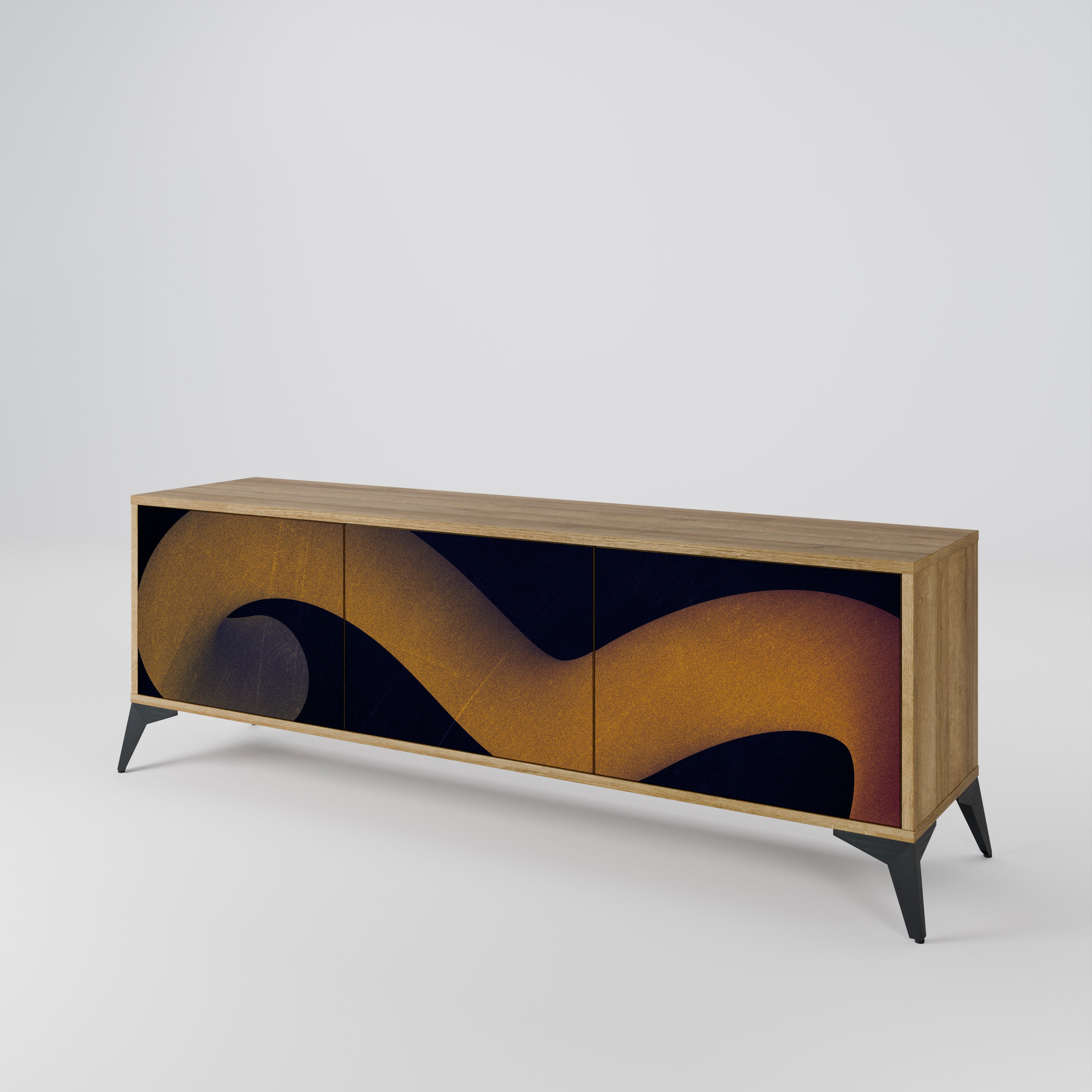 HOLLOW TIME 3-Door TV Cabinet