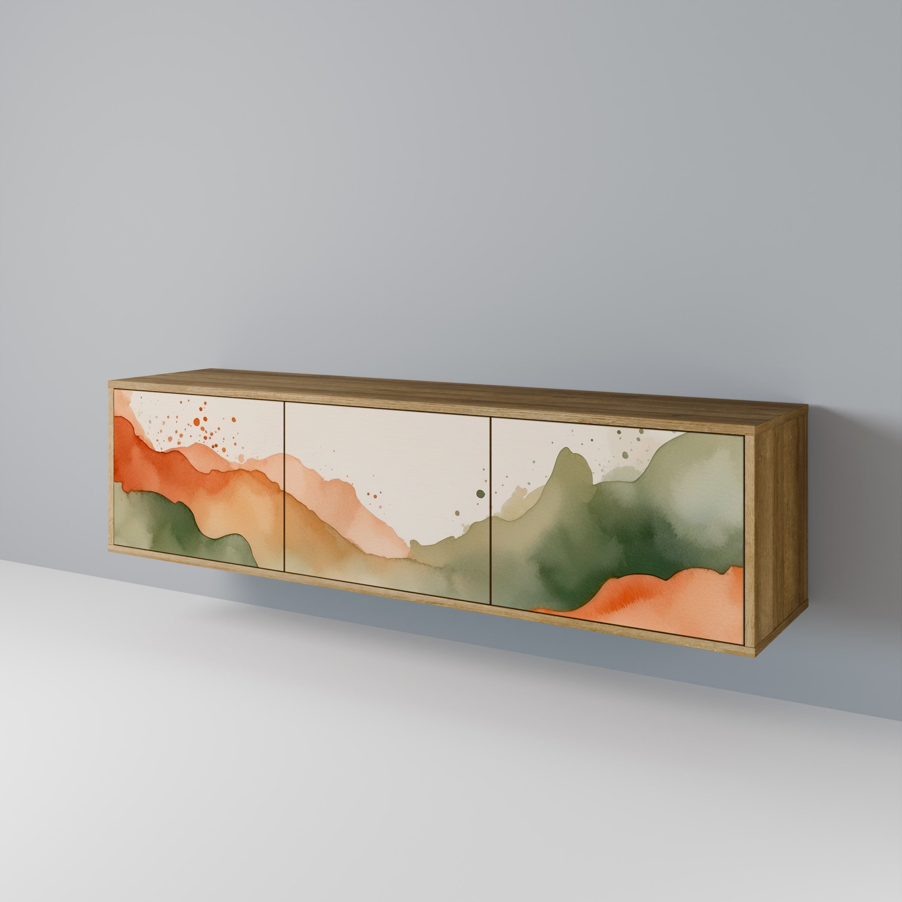 WATERCOLOUR PEAKS 3-Door TV Cabinet