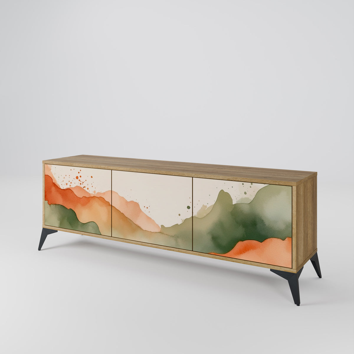 WATERCOLOUR PEAKS 3-Door TV Cabinet
