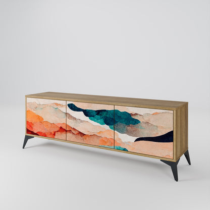 ABSTRACT LANDSCAPE 3-Door TV Cabinet